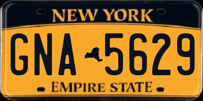 NY license plate GNA5629