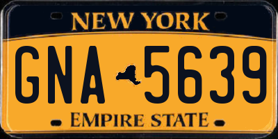 NY license plate GNA5639