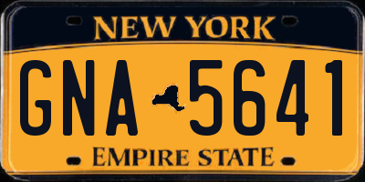 NY license plate GNA5641