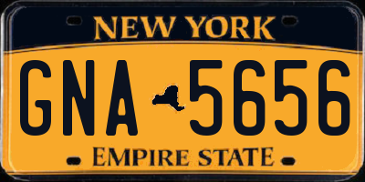 NY license plate GNA5656