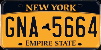 NY license plate GNA5664