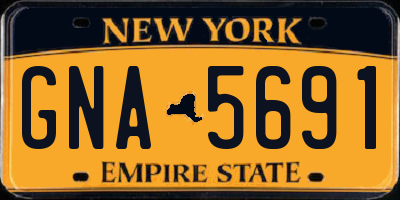 NY license plate GNA5691