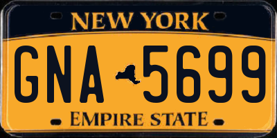 NY license plate GNA5699
