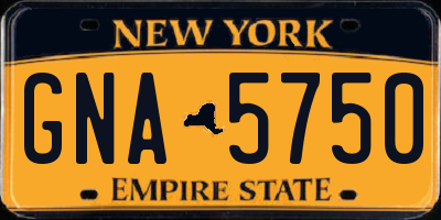 NY license plate GNA5750