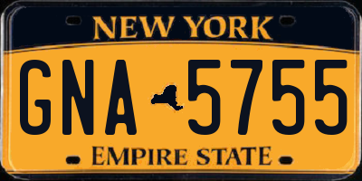 NY license plate GNA5755
