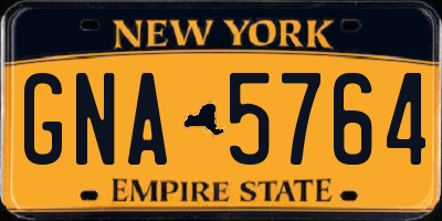 NY license plate GNA5764
