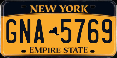 NY license plate GNA5769