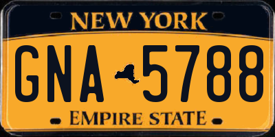 NY license plate GNA5788