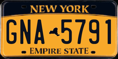 NY license plate GNA5791