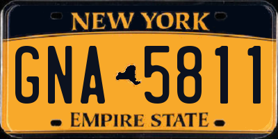 NY license plate GNA5811