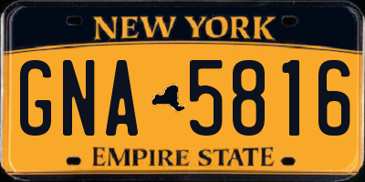 NY license plate GNA5816