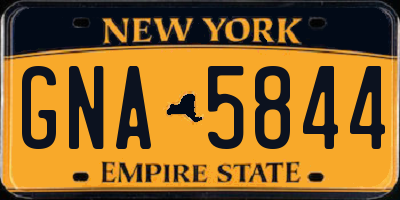 NY license plate GNA5844