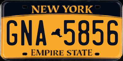 NY license plate GNA5856