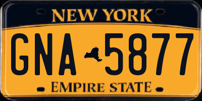 NY license plate GNA5877