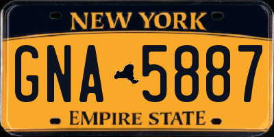 NY license plate GNA5887