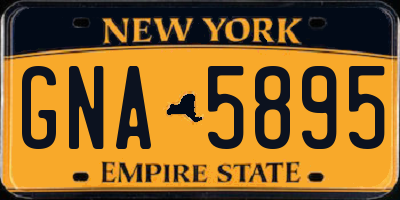 NY license plate GNA5895
