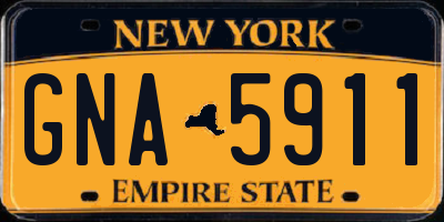 NY license plate GNA5911
