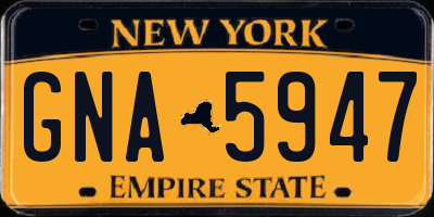 NY license plate GNA5947