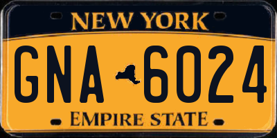 NY license plate GNA6024