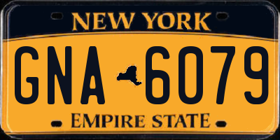 NY license plate GNA6079