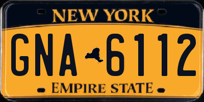 NY license plate GNA6112