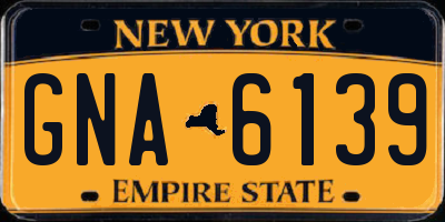 NY license plate GNA6139