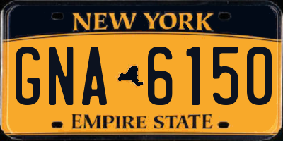 NY license plate GNA6150