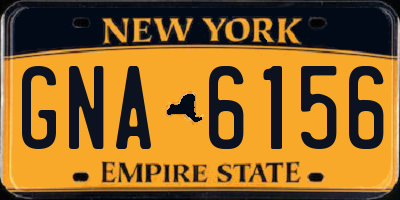 NY license plate GNA6156
