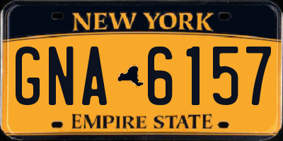 NY license plate GNA6157