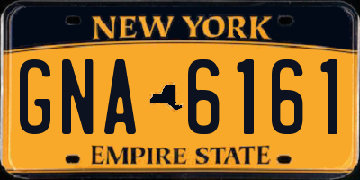 NY license plate GNA6161