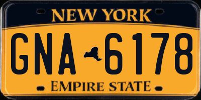 NY license plate GNA6178
