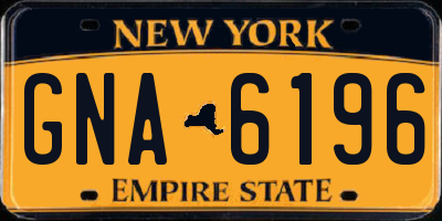 NY license plate GNA6196
