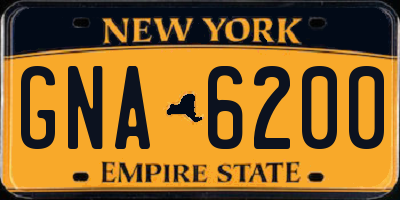 NY license plate GNA6200