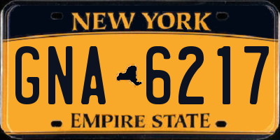 NY license plate GNA6217