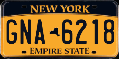 NY license plate GNA6218