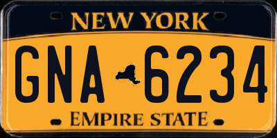 NY license plate GNA6234