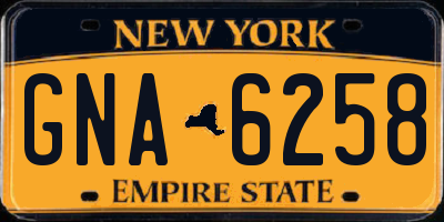 NY license plate GNA6258