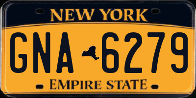 NY license plate GNA6279