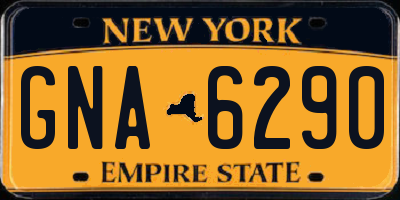 NY license plate GNA6290