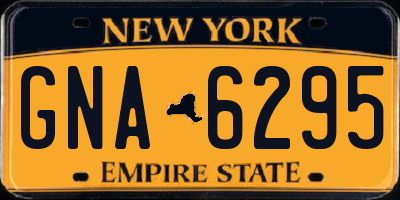 NY license plate GNA6295