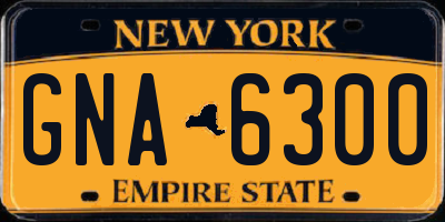 NY license plate GNA6300