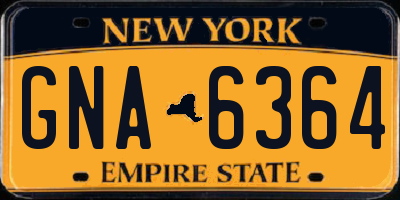 NY license plate GNA6364