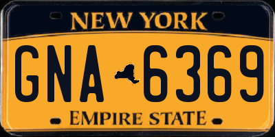 NY license plate GNA6369