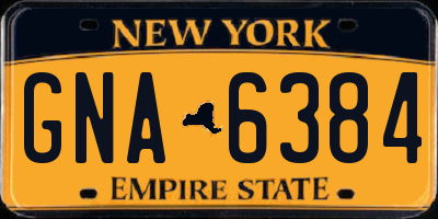NY license plate GNA6384