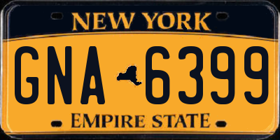 NY license plate GNA6399