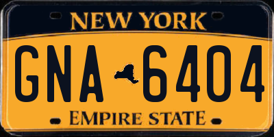 NY license plate GNA6404