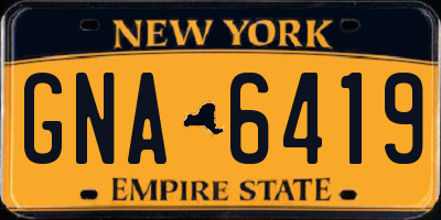 NY license plate GNA6419
