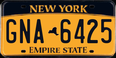 NY license plate GNA6425