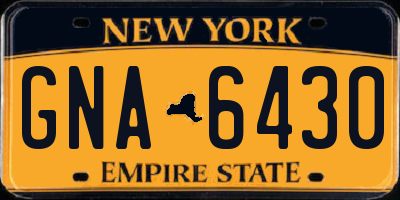 NY license plate GNA6430