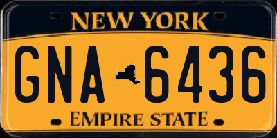 NY license plate GNA6436
